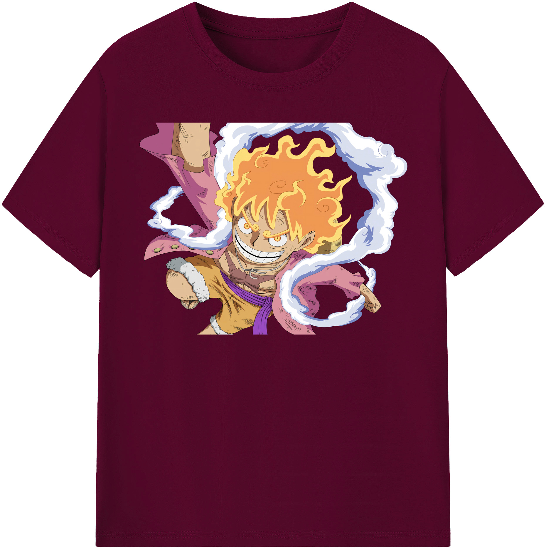 ワンピース モンキー・D・ルフィ ONE PIECE Monkey D. Luffy レディースカジュアルプリントTシャツ（綿100％）